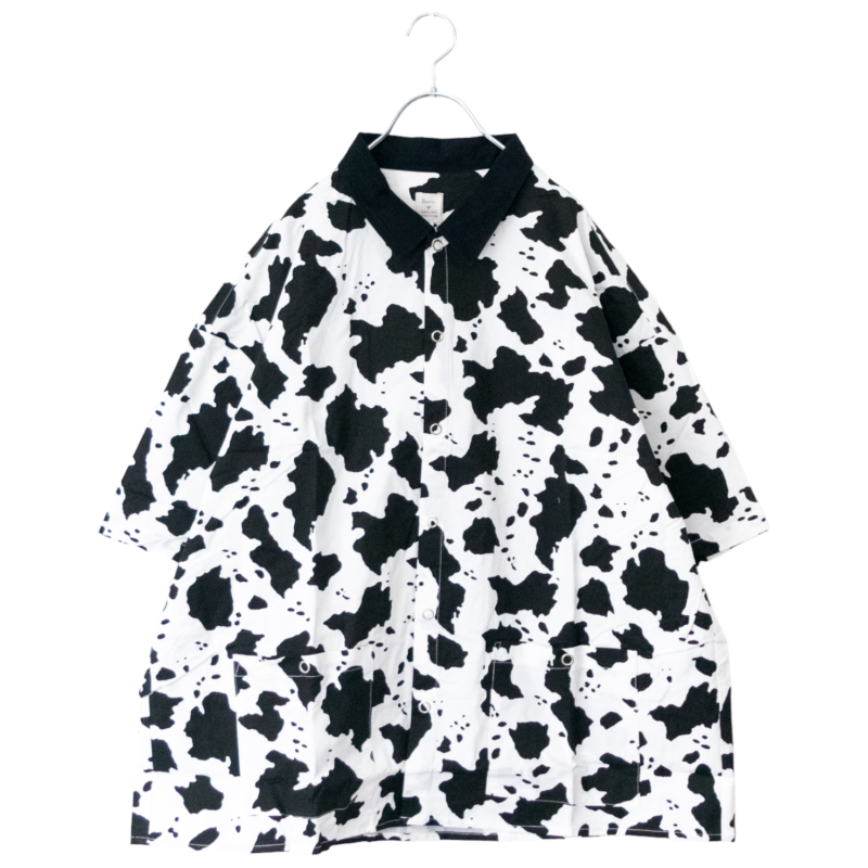 ワークシャツ　炎柄　古着 牛柄シャツ 26-th3885-b-1.jpg