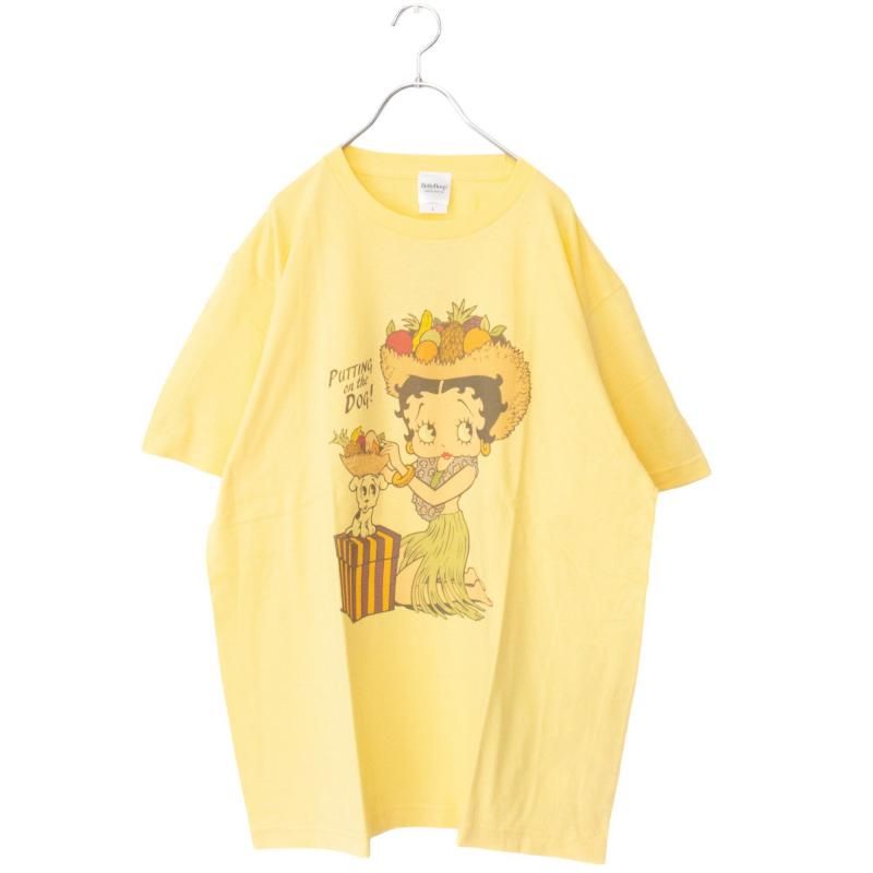 CASTEL BAJEC Betty Boop イエローシャツ CASTEL BAJEC Betty Boop イエローシャツ Men's Betty Boop T-Shirt