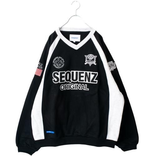 SEQUENZ/PIPING SPORT V/N SWEAT إӡݥ ΢ ѥԥ ݡ Vͥå å BLACKSALE