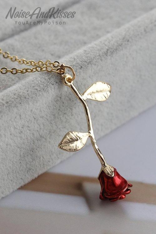 ROSE 一輪の薔薇 ネックレス | GOLD - NOISEANDKISSES｜ストリート＆サブカルファッション「ノイキス」