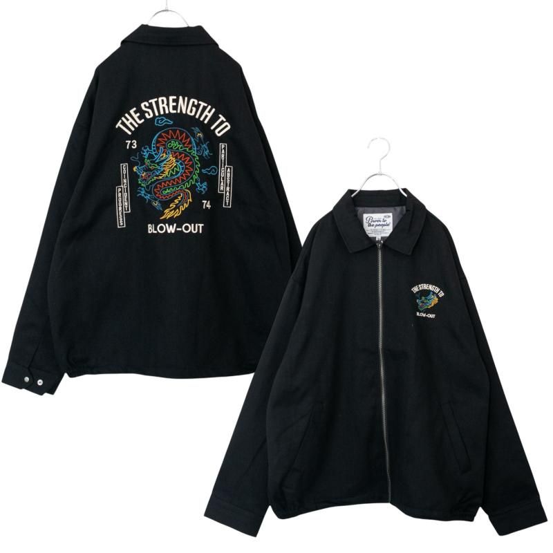 虎龍刺繍キルティングジャケット | BLACK - NOISEANDKISSES