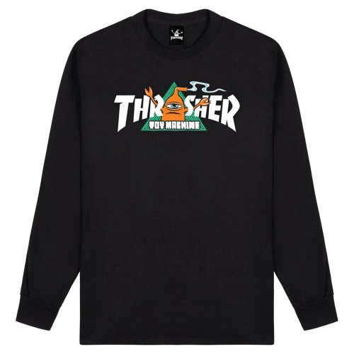 THRASHER x TOY MACHINE 314065 VORTEX Ĺµ T BLACK