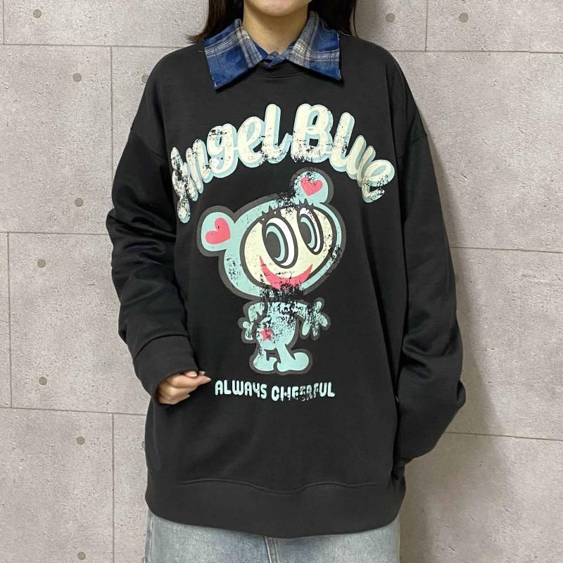 希少新品PAGEBOY×ANGEL BLUEアソートルーズスウェットナカムラくん セール】【PAGEBOY×ANGEL BLUE】 ナカムラクンルーズスウェット