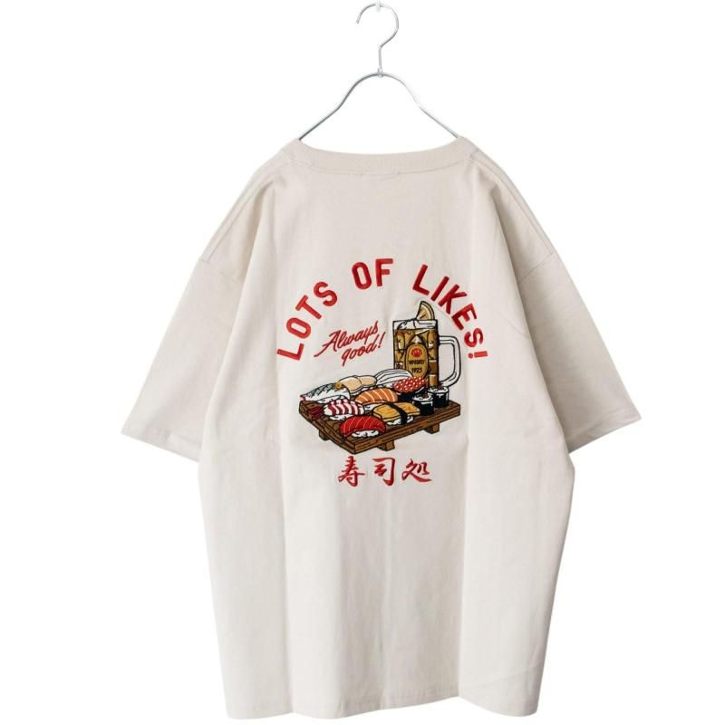 お寿司デザインの刺繍Tシャツ - EMBROJP'S GALLERY | minne 国内