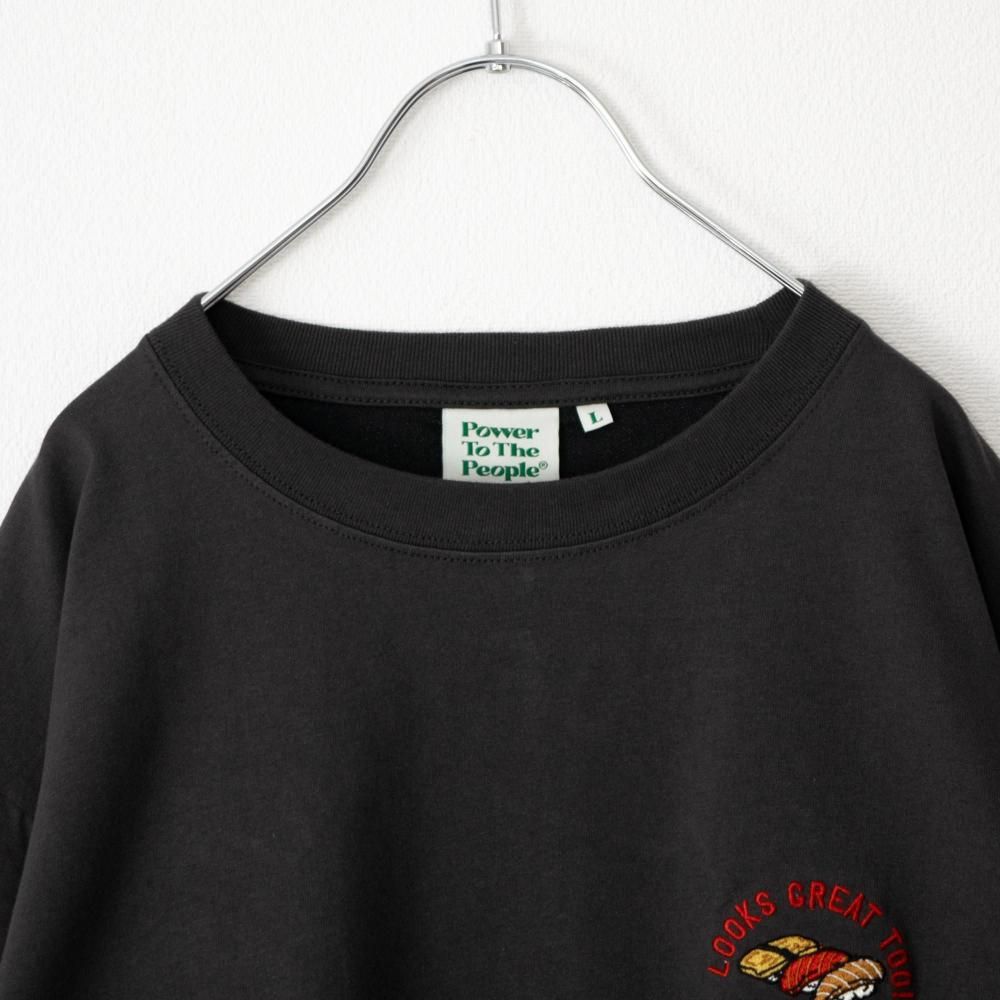 寿司刺繍Tシャツ | CHARCOAL - NOISEANDKISSES｜ストリート