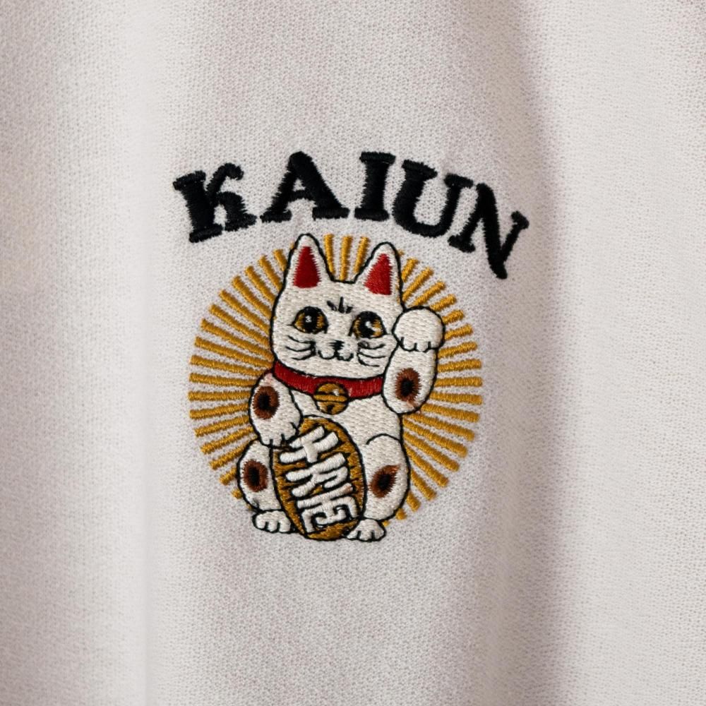 和柄刺繍Tシャツ | 招き猫 - NOISEANDKISSES｜ストリート