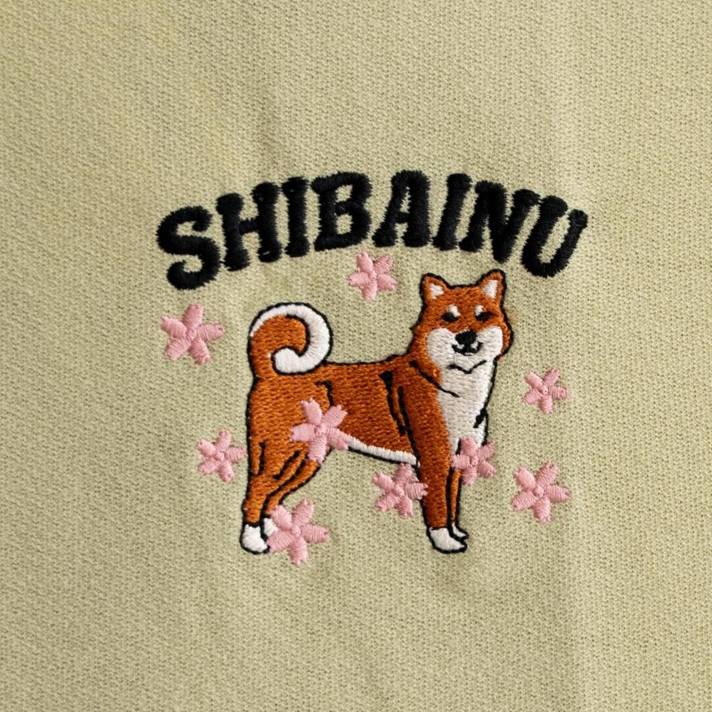 和柄刺繍Tシャツ | 柴犬デザイン | ブランド名 - NOISEANDKISSES