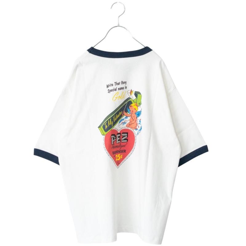 キャラクター プリント ホワイト Tシャツ LOONEY TUNES」プリントTシャツ キッズ(105 ホワイト＊ブラック
