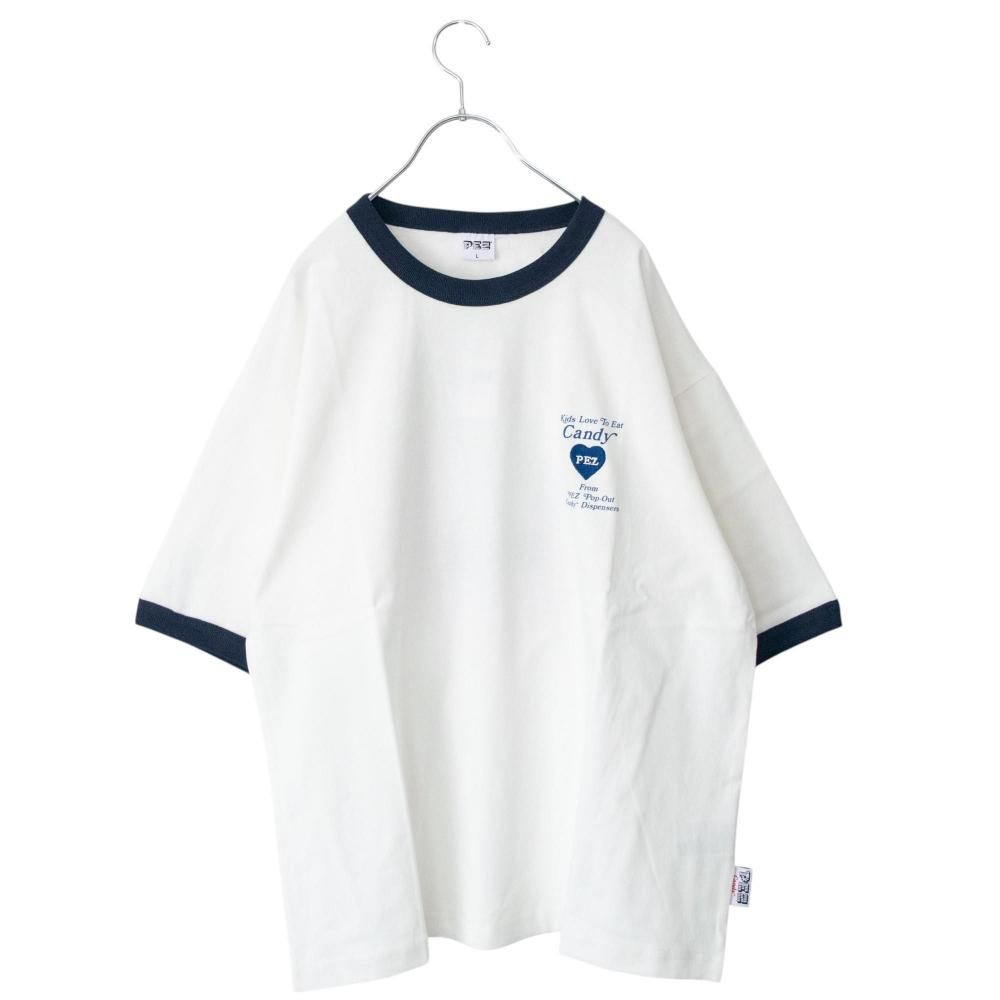 キャラクター プリント ホワイト Tシャツ ペコちゃん オーバーサイズ プリントTシャツ（Tシャツ