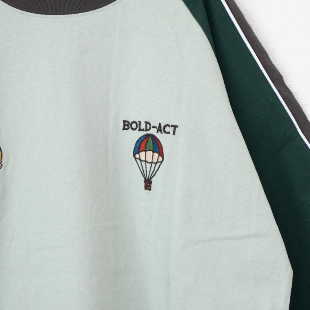 虎＆龍刺繍スカジャンTシャツ | MINT BLUE - NOISEANDKISSES