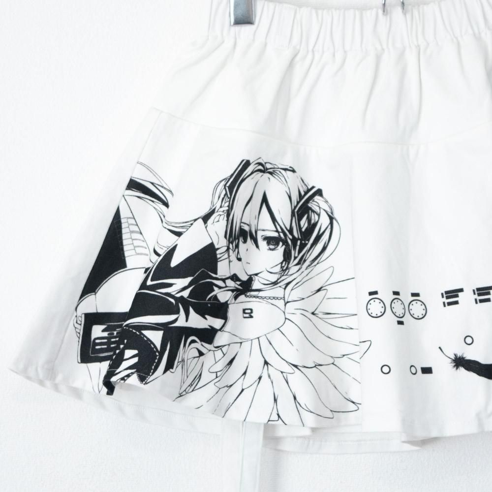 ACDCRAG 初音ミク レッグ付きスカート WHITE/PASTEL BLUE 初音ミク レッグ付きスカート – ACDC RAG