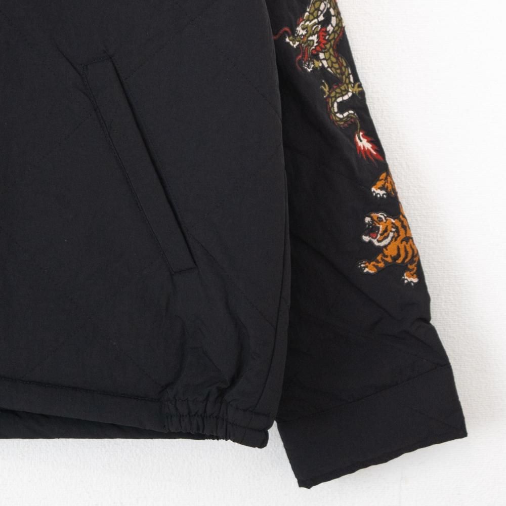 Tigers 刺繍 レア　ブラックキルティングジャケット 虎龍刺繍キルティングジャケット | BLACK - NOISEANDKISSES