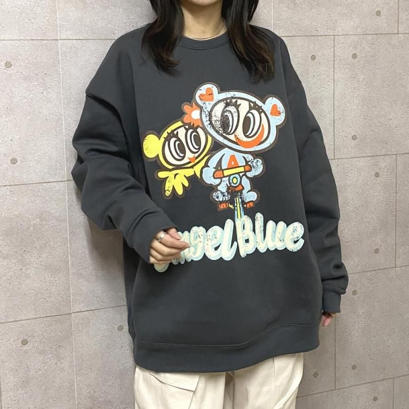 エンジェルブルー 裏起毛 スウェット|ブラック - NOISEANDKISSES