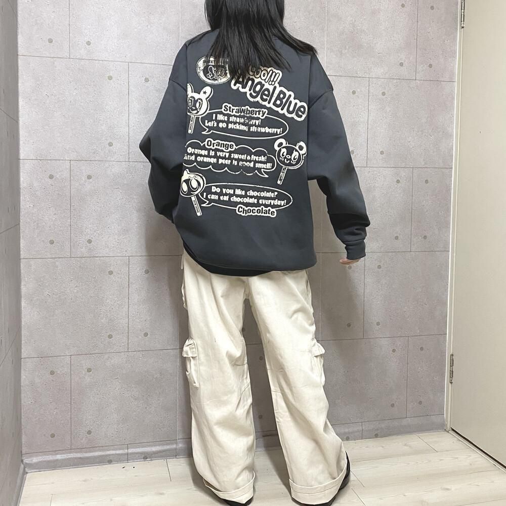 エンジェルブルー 裏起毛 スウェット|ブラック - NOISEANDKISSES