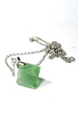 Green Clear Stone Necklace【セール】