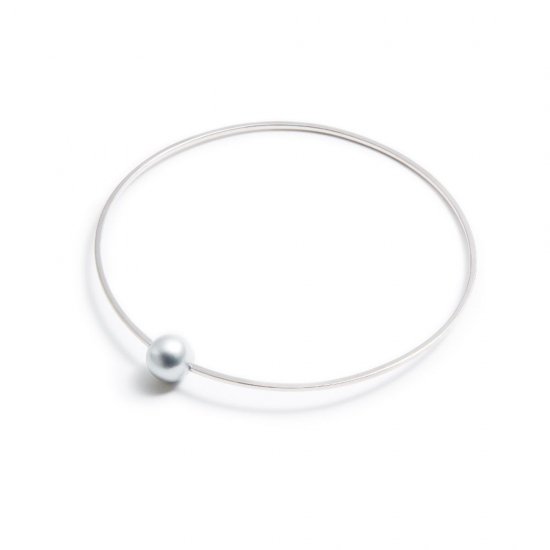 anorexia bracelet / small pearl grey