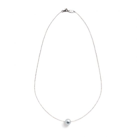 spinster necklace/ pearl grey