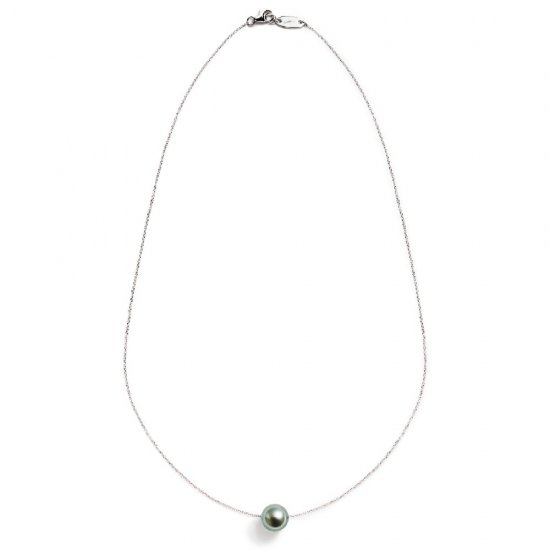 spinster necklace/ pearl green