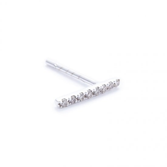 anorexia line pierced earring / browndiamond