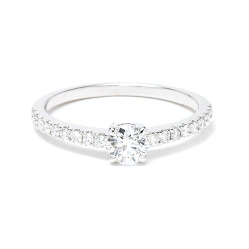solitaire ring / side diamond