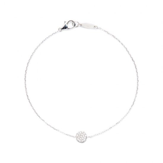 flat charm bracelet / full moon×diamond