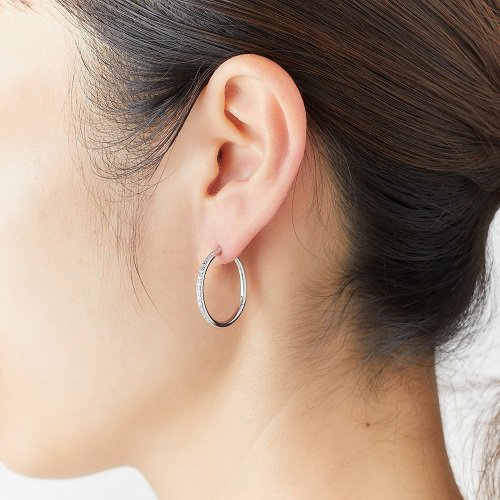 custom pierced earring / large× diamond - oeau online shop