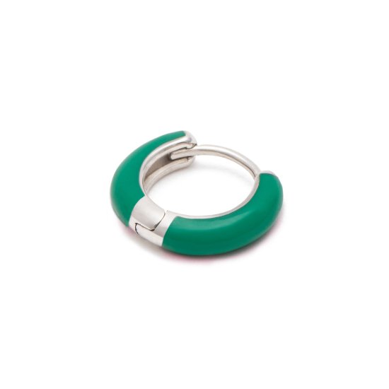 color hoop pierced earring / small 【MACCHA】