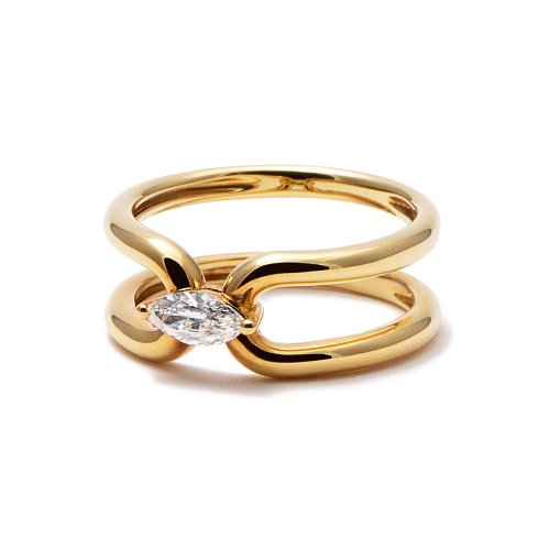marquise cut diamond pinky ring