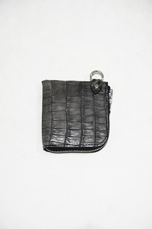 バックラッシュ クロコ墨染めコインケース / グレー ¥63,800 税込- バックラッシュ クロコ墨染めコインケース / グレー ¥63,800 税込-