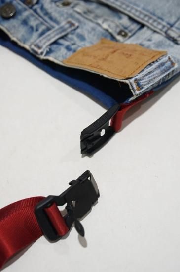 コラボ！リメイクダメージデニムビッグ！サボちゃんNo.541 REMAKE】【00's】 PJ'S SURF リメイク デニムカーゴパンツ ブリーチ