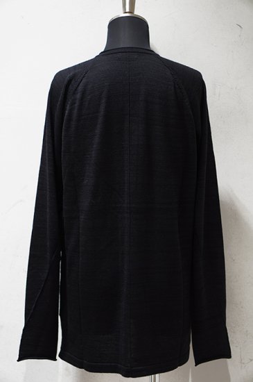 DEVOA（デヴォア） KTS-NLWH Knit henley neck long sleeve