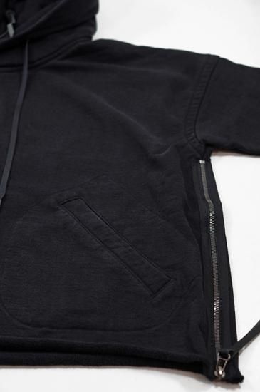The Viridi-anne　ブラックパーカー VI-2872-01　日本製 THE VIRIDI-ANNE(ザヴィリジアン) 24AW「GARMENT DYE HEAVY