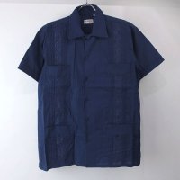 (NVY/L)  Chic Elegant  キューバシャツ(新品)【メール便可】