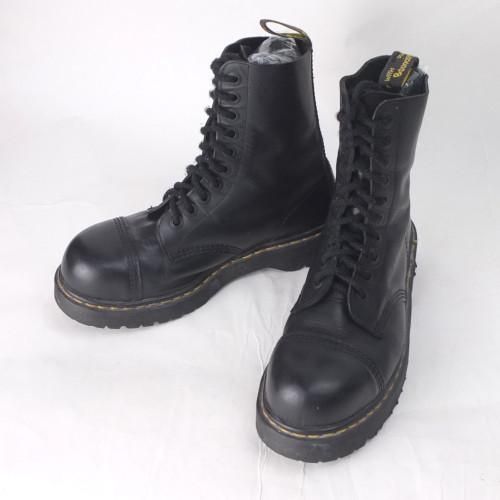 ドクターマーチン スチールトゥ 10ホール ブーツ Dr Martens 英国製 Uk8 26 5cmぐらい 古着屋 Hooperdoo レザー他ブーツ 古着通販