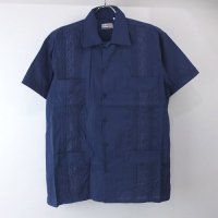 (NVY/XL)  Chic Elegant  キューバシャツ(新品)【メール便可】