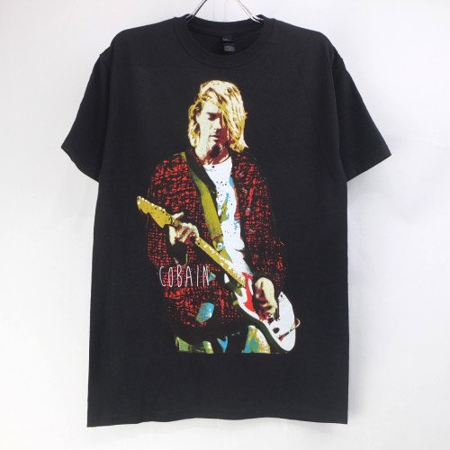 (M) ˥ʡKURT  RED JACKET GUITAR PHOTO T() ե ڥ᡼زġ