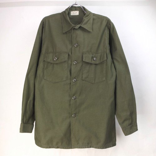 米軍 コットンサテン ユーティリティシャツ 実物 LIKE NEW 古着