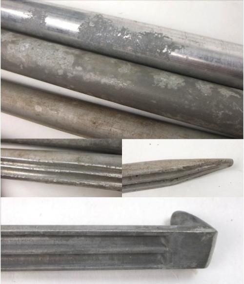 ドイツ軍 ポール2本（5本継x2） ペグ 10本セット 古着屋