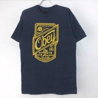【30%オフ】 OBEY オベイ Tシャツ NVY 古着【メール便可】(sale商品)