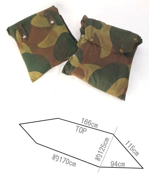 ベルギー軍 パップテント 一式 (シート2ポール8ペグ10 ベルギー軍 パップテント 一式 (シート2ポール8ペグ10