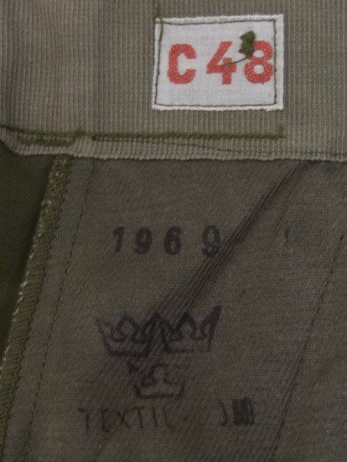 スウェーデン軍 M59パンツ デッドストック C48 実寸W33L32 古着屋