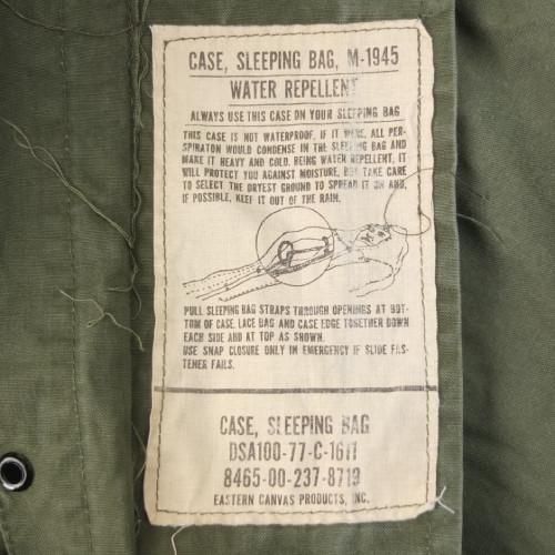 米軍 M-1945 スリーピングバッグ ケース シュラフ カバー#2 古着 米軍 M-1945 スリーピングバッグ ケース シュラフ カバー#2 古着