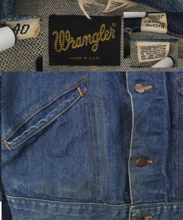 ラングラー Wrangler 124MJ Gジャン USA製 サイズ40 古着屋