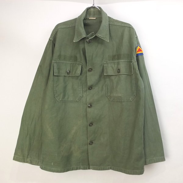 米軍　コットンサテン　ユーティリティシャツ 筒袖　60’s 実物