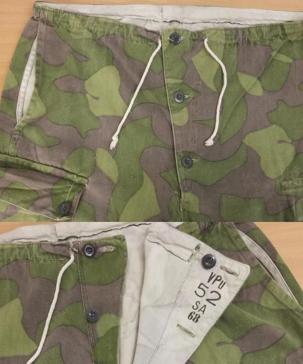 60s フィンランド軍 実物 M62 迷彩 オーバーパンツ ヴィンテージ