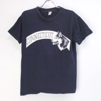 チャンピオン CONNECTICUT 　Tシャツ　80's トリコ 古着【メール便可】