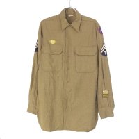 米軍　ウールマスタードシャツ　ガスフラップ付き　ヴィンテージ patch 実物 