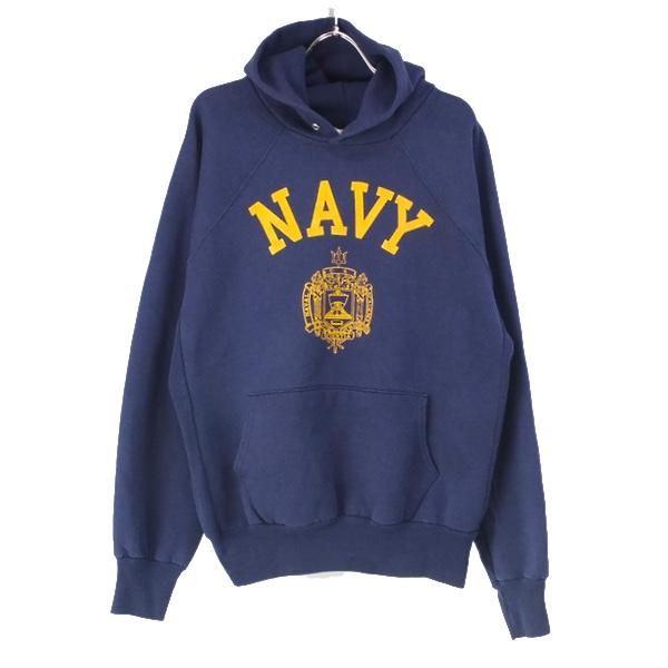 NAVY スウェットパーカー ラグラン USA製 ミリタリー系プリント NAVY スウェットパーカー ラグラン USA製 ミリタリー系プリント