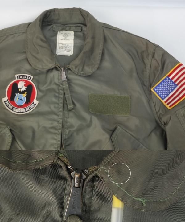 フライトジャケット CWU-36/P LARGE VP-16 パッチ 米軍 1987年