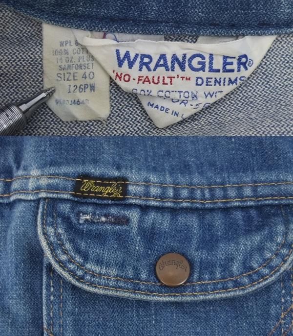 ラングラー Gジャン デニム ジャケット Wrangler 126PW 40